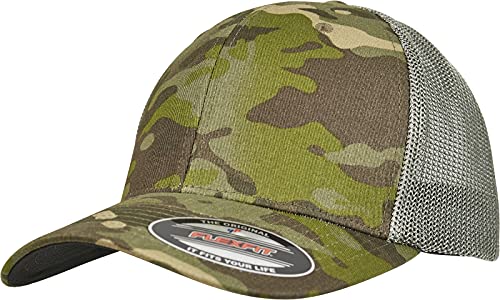 Flexfit Unisex Multicam Trucker Mesh Cap Baseballkappe, tropical, Einheitsgröße EU von Flexfit