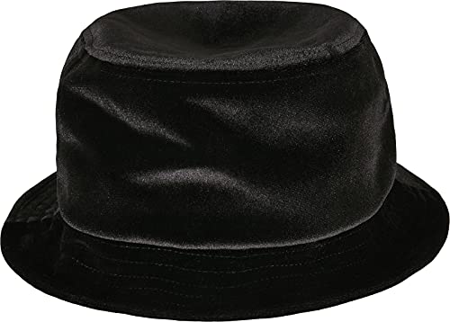 Yupoong Flexfit Unisex Velvet Bucket Hat Fischerhut aus angenehmem Samt-Material, schimmernder Anglerhut, Einheitsgröße One Size von Flexfit