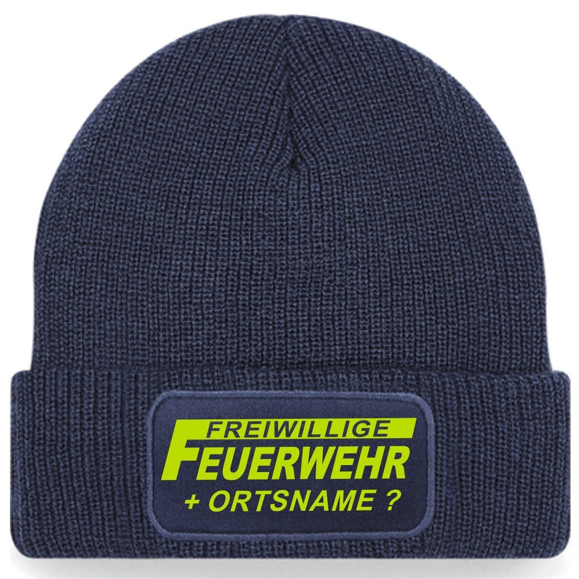 Ffw Freiwillige Feuerwehr Plus Ortsname Wunschname Beanie Kappe Mützen Kopfbekleidung Flexi-Design Langes F Motiv Logo 3 von Flexi1design