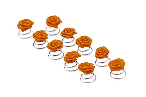 10 x Rosen Curlies - Brauthaarschmuck - Curlie - Haarschmuck | Orange 10 x Rosen Curlies - Brauthaarschmuck - Curlie - Haarschmuck | Orange von FlexiStore