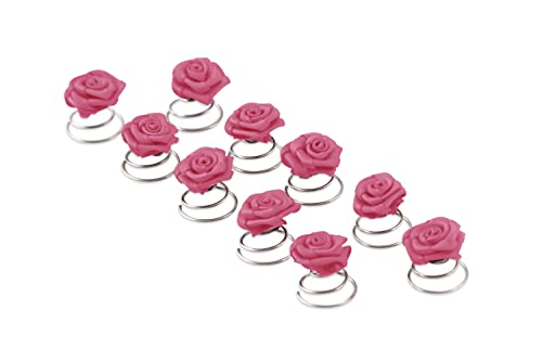 10 x Rosen Curlies - Brauthaarschmuck - Curlie - Haarschmuck | Pink 10 x Rosen Curlies - Brauthaarschmuck - Curlie - Haarschmuck | Pink von FlexiStore