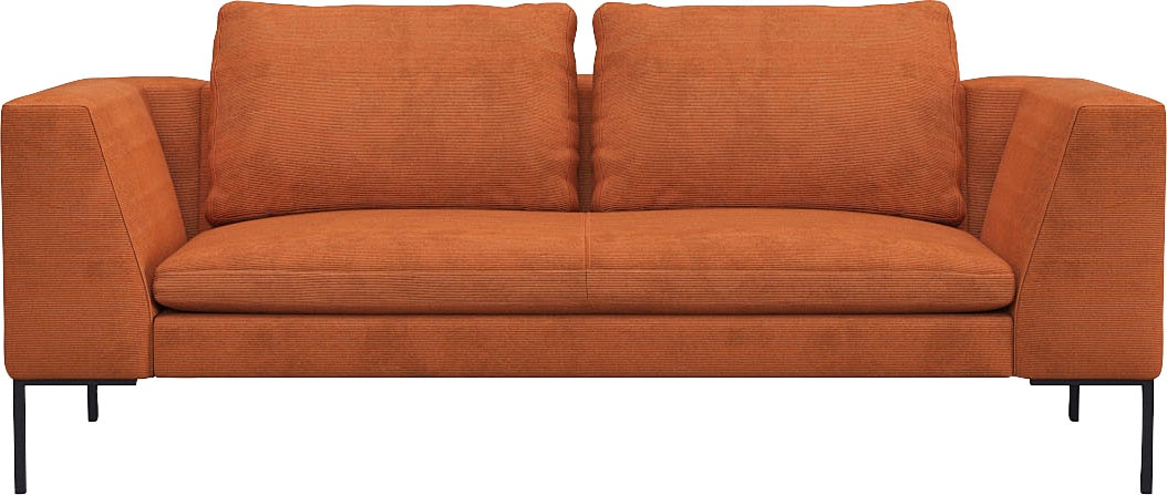 FLEXLUX 2,5-Sitzer "Loano", modernes Sofa, frei im Raum stellbar, lose Kissen, Kaltschaum im Sitz von Flexlux