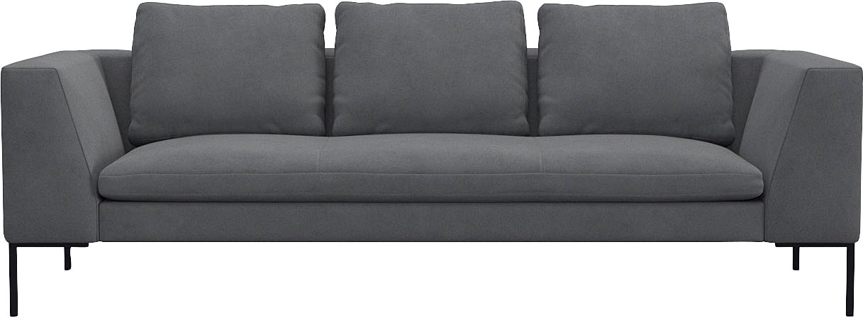 FLEXLUX 3-Sitzer "Loano", modernes Sofa, frei im Raum stellbar, lose Kissen, Kaltschaum im Sitz von Flexlux