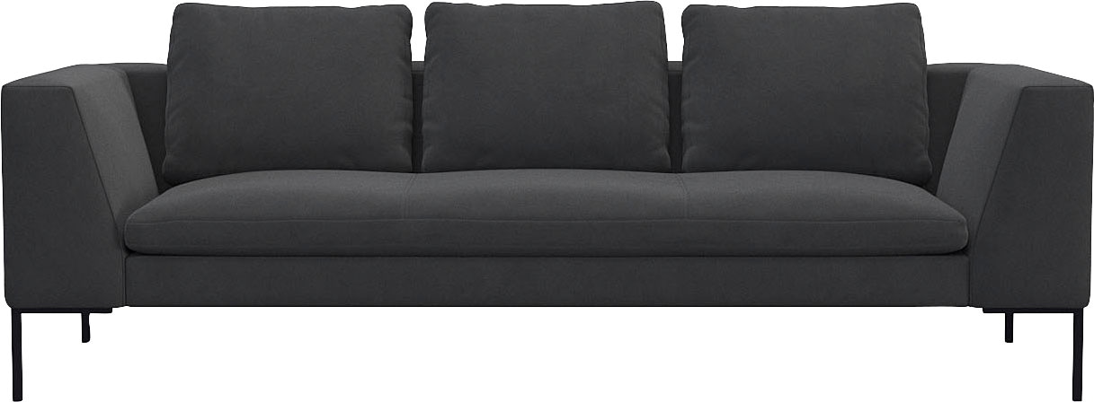 FLEXLUX 3-Sitzer "Loano", modernes Sofa, frei im Raum stellbar, lose Kissen, Kaltschaum im Sitz von Flexlux