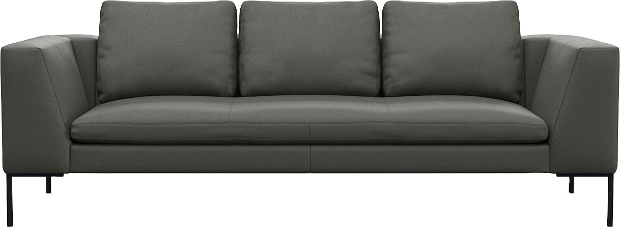 FLEXLUX 3-Sitzer "Loano", modernes Sofa, frei im Raum stellbar, lose Kissen, Kaltschaum im Sitz von Flexlux