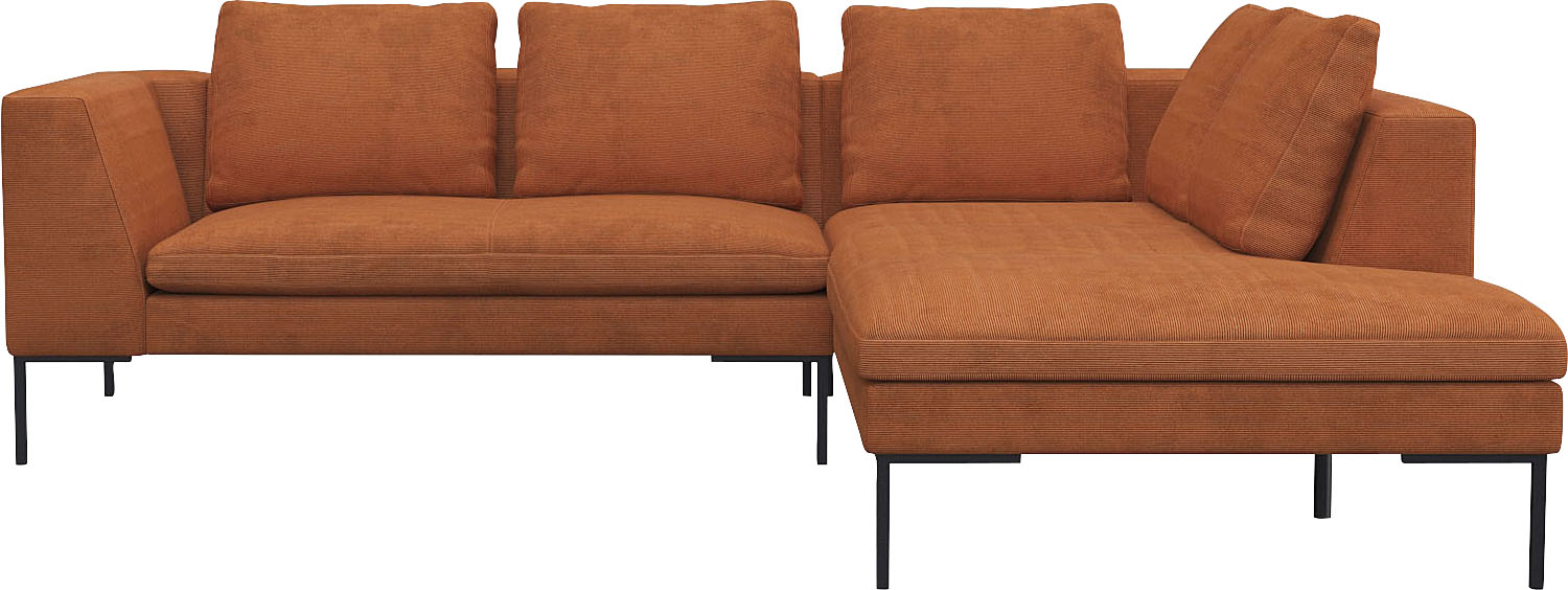 FLEXLUX Ecksofa "Loano", modernes Sofa, frei im Raum stellbar, lose Kissen, Kaltschaum im Sitz von Flexlux