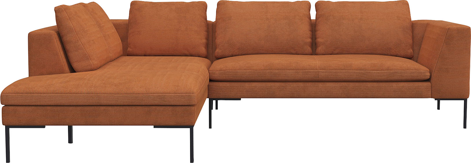 FLEXLUX Ecksofa "Loano", modernes Sofa, frei im Raum stellbar, lose Kissen, Kaltschaum im Sitz von Flexlux