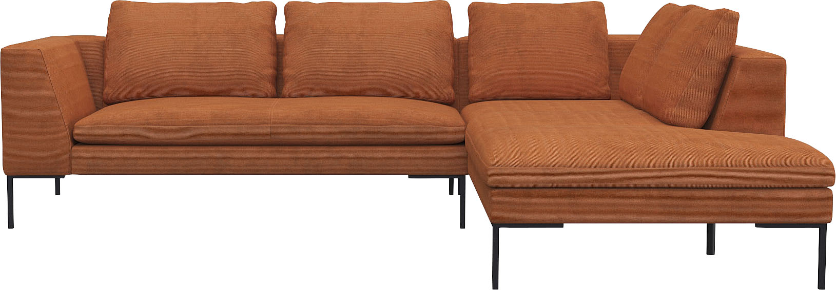 FLEXLUX Ecksofa "Loano", modernes Sofa, frei im Raum stellbar, lose Kissen, Kaltschaum im Sitz von Flexlux