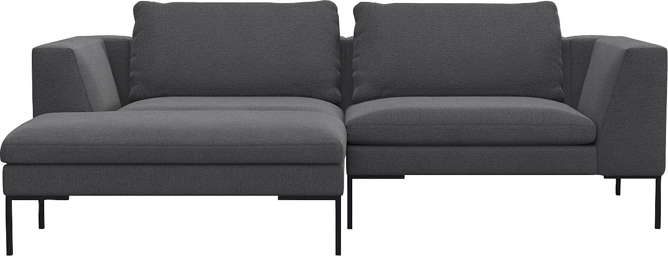 FLEXLUX Ecksofa "Loano", modernes Sofa, frei im Raum stellbar, lose Kissen, Kaltschaum im Sitz von Flexlux