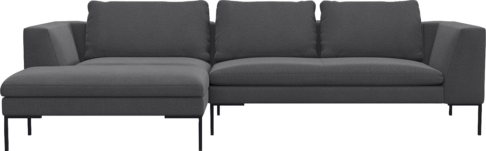 FLEXLUX Ecksofa "Loano", modernes Sofa, frei im Raum stellbar, lose Kissen, Kaltschaum im Sitz von Flexlux