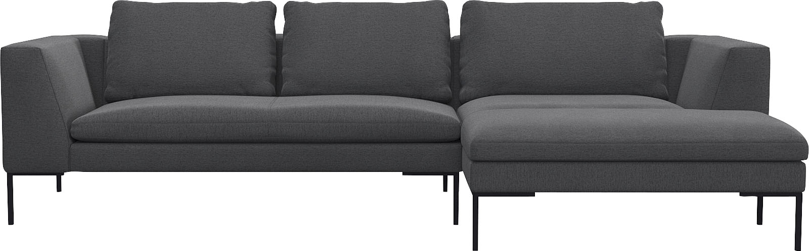 FLEXLUX Ecksofa "Loano", modernes Sofa, frei im Raum stellbar, lose Kissen, Kaltschaum im Sitz von Flexlux