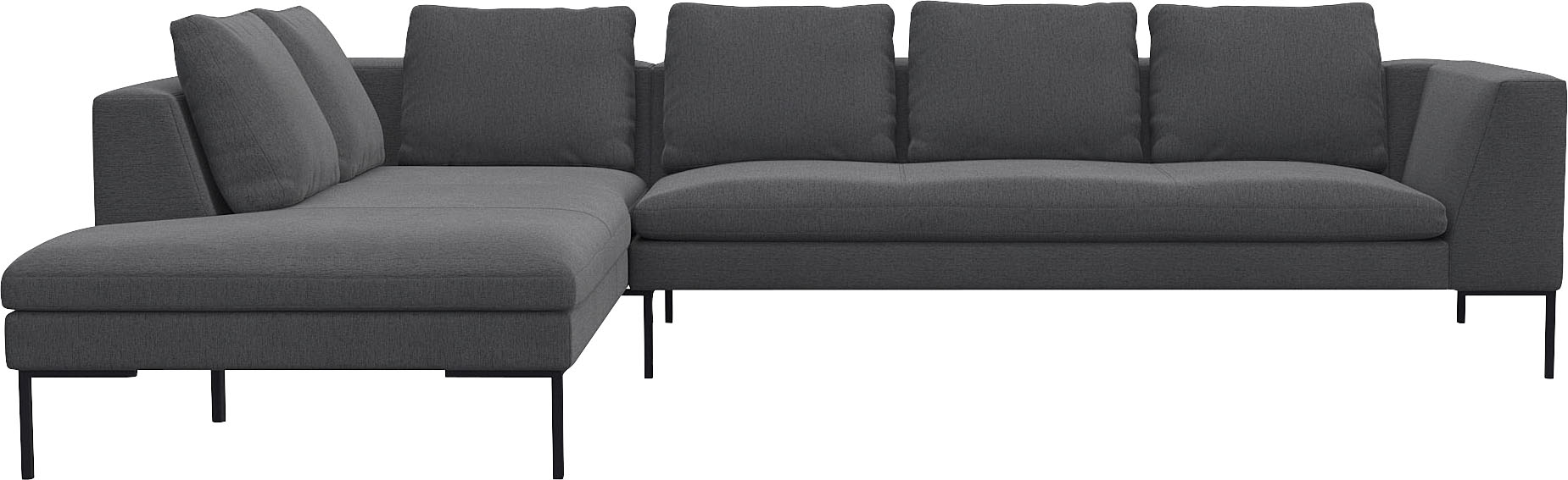 FLEXLUX Ecksofa "Loano", modernes Sofa, frei im Raum stellbar, lose Kissen, Kaltschaum im Sitz von Flexlux