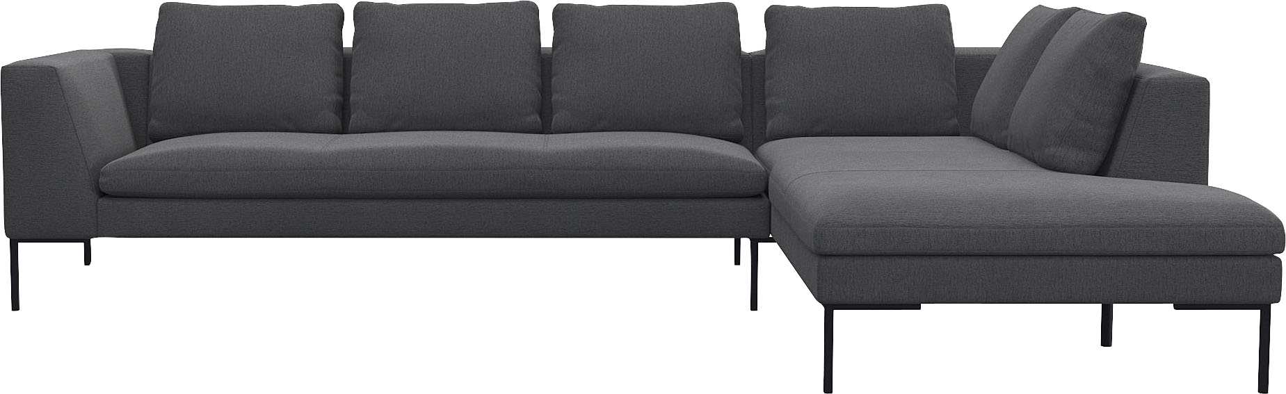 FLEXLUX Ecksofa "Loano", modernes Sofa, frei im Raum stellbar, lose Kissen, Kaltschaum im Sitz von Flexlux