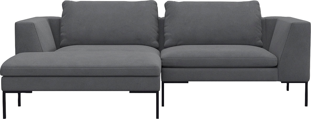 FLEXLUX Ecksofa "Loano", modernes Sofa, frei im Raum stellbar, lose Kissen, Kaltschaum im Sitz von Flexlux