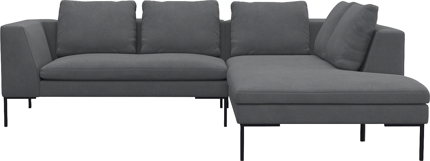 FLEXLUX Ecksofa "Loano", modernes Sofa, frei im Raum stellbar, lose Kissen, Kaltschaum im Sitz von Flexlux