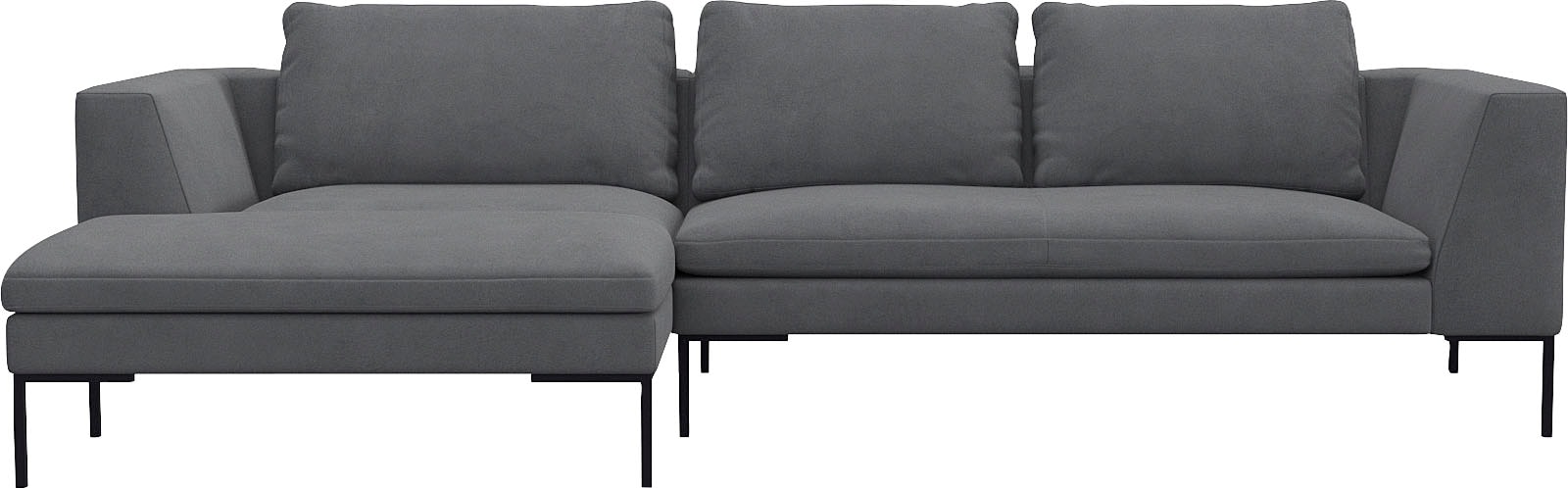 FLEXLUX Ecksofa "Loano", modernes Sofa, frei im Raum stellbar, lose Kissen, Kaltschaum im Sitz von Flexlux