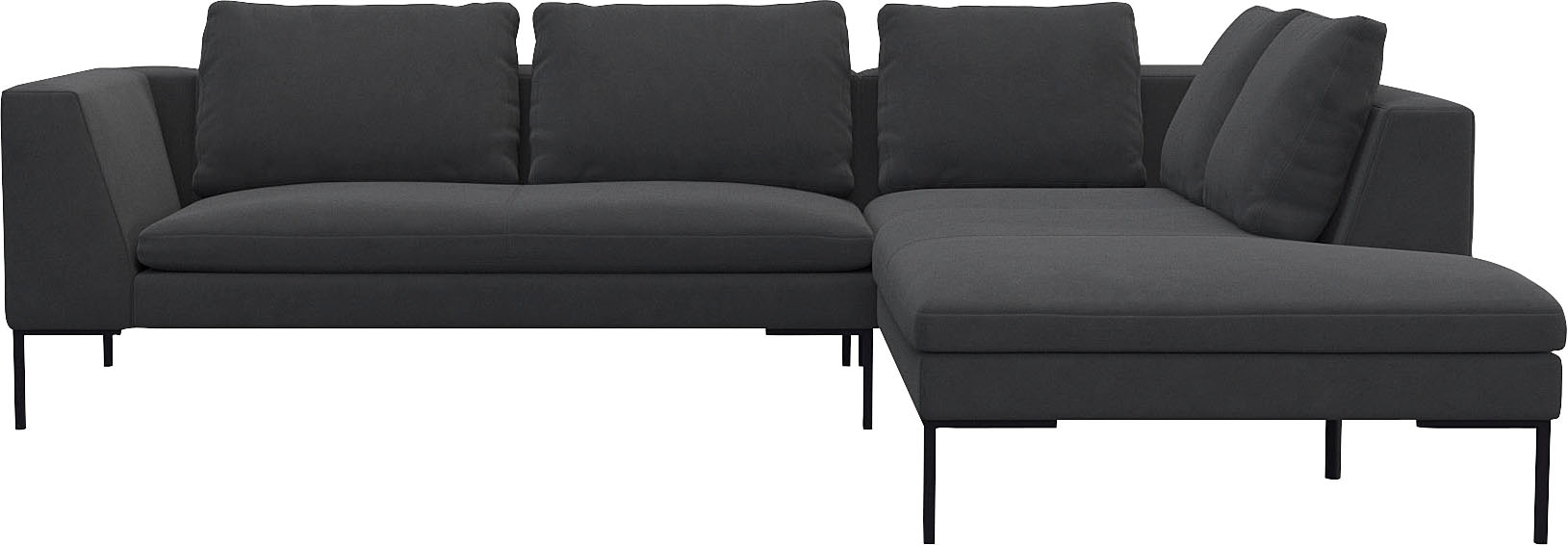 FLEXLUX Ecksofa "Loano", modernes Sofa, frei im Raum stellbar, lose Kissen, Kaltschaum im Sitz von Flexlux