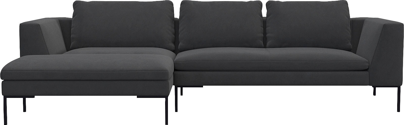 FLEXLUX Ecksofa "Loano", modernes Sofa, frei im Raum stellbar, lose Kissen, Kaltschaum im Sitz von Flexlux