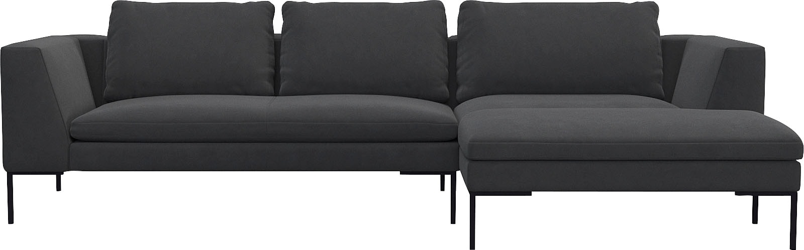 FLEXLUX Ecksofa "Loano", modernes Sofa, frei im Raum stellbar, lose Kissen, Kaltschaum im Sitz von Flexlux