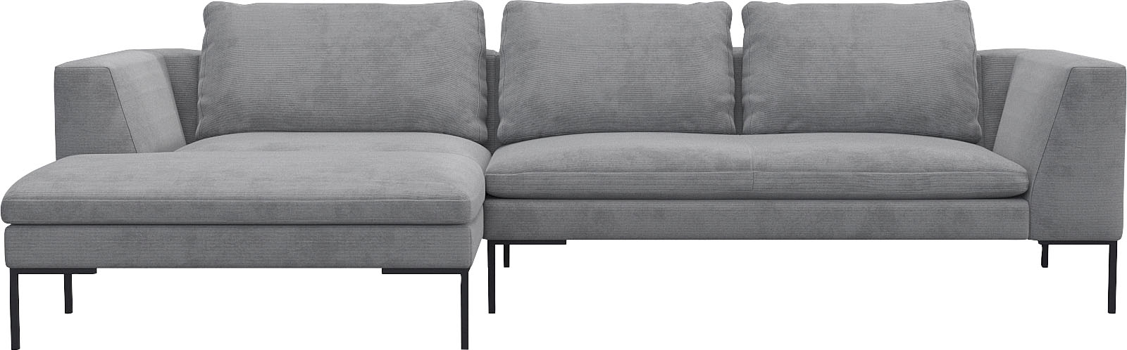 FLEXLUX Ecksofa "Loano", modernes Sofa, frei im Raum stellbar, lose Kissen, Kaltschaum im Sitz von Flexlux