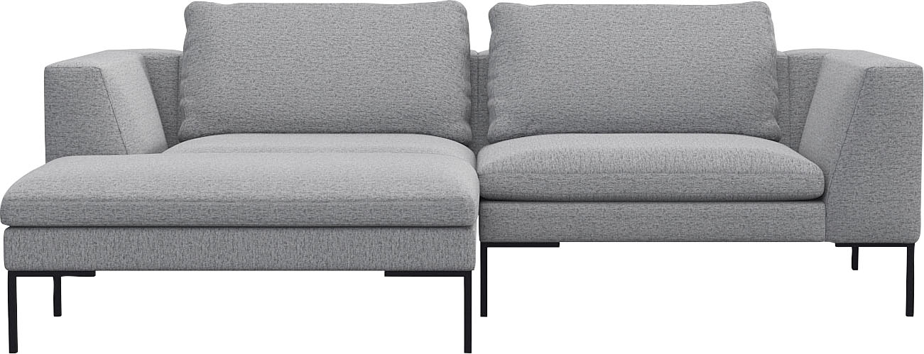 FLEXLUX Ecksofa "Loano", modernes Sofa, frei im Raum stellbar, lose Kissen, Kaltschaum im Sitz von Flexlux