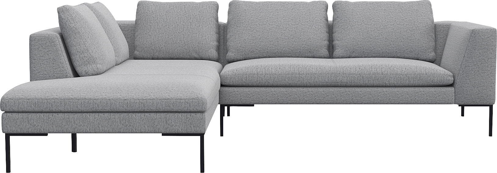 FLEXLUX Ecksofa "Loano", modernes Sofa, frei im Raum stellbar, lose Kissen, Kaltschaum im Sitz von Flexlux