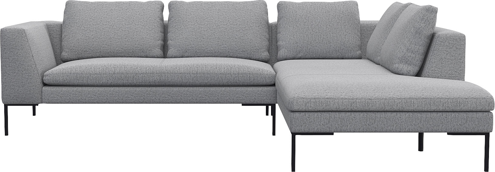 FLEXLUX Ecksofa "Loano", modernes Sofa, frei im Raum stellbar, lose Kissen, Kaltschaum im Sitz von Flexlux