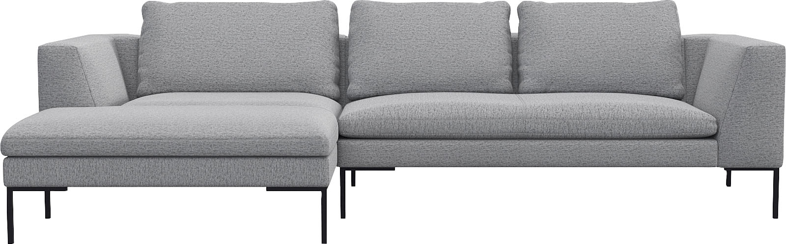 FLEXLUX Ecksofa "Loano", modernes Sofa, frei im Raum stellbar, lose Kissen, Kaltschaum im Sitz von Flexlux