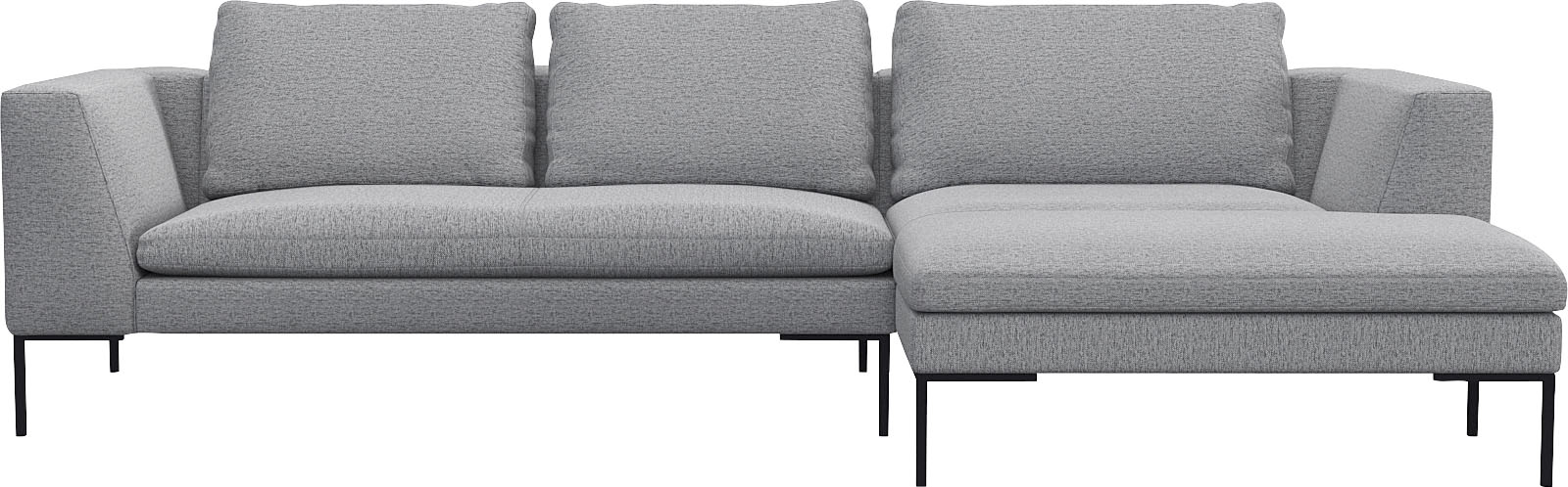 FLEXLUX Ecksofa "Loano", modernes Sofa, frei im Raum stellbar, lose Kissen, Kaltschaum im Sitz von Flexlux