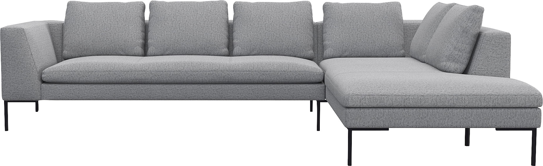 FLEXLUX Ecksofa "Loano", modernes Sofa, frei im Raum stellbar, lose Kissen, Kaltschaum im Sitz von Flexlux