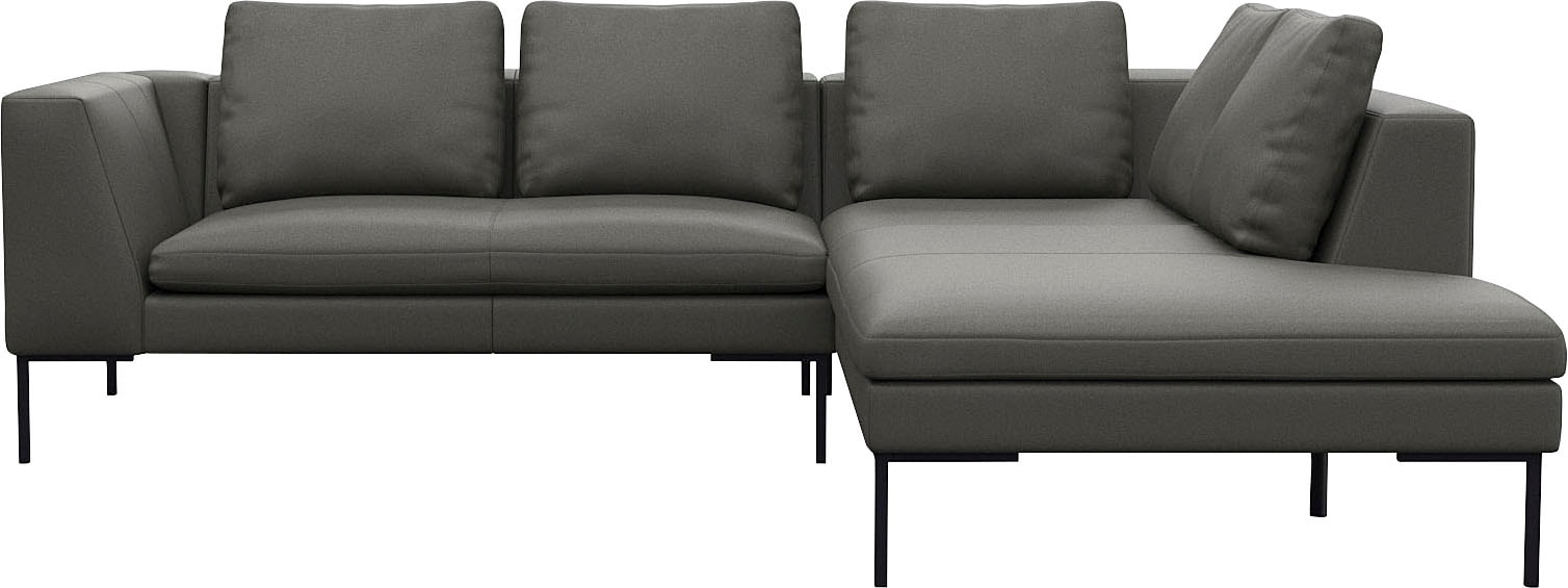 FLEXLUX Ecksofa "Loano", modernes Sofa, frei im Raum stellbar, lose Kissen, Kaltschaum im Sitz von Flexlux