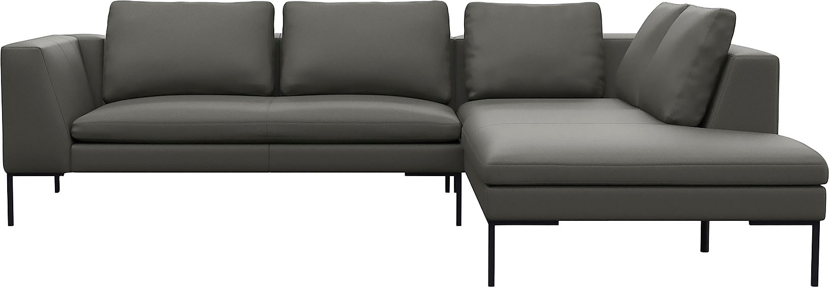 FLEXLUX Ecksofa "Loano", modernes Sofa, frei im Raum stellbar, lose Kissen, Kaltschaum im Sitz von Flexlux