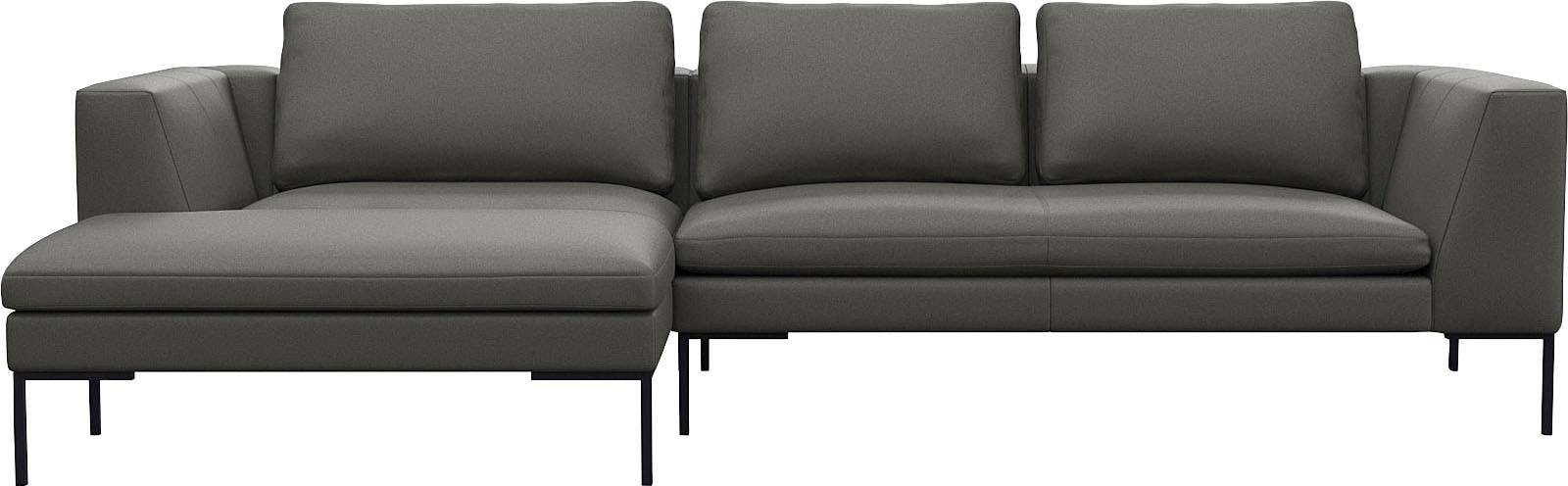 FLEXLUX Ecksofa "Loano", modernes Sofa, frei im Raum stellbar, lose Kissen, Kaltschaum im Sitz von Flexlux