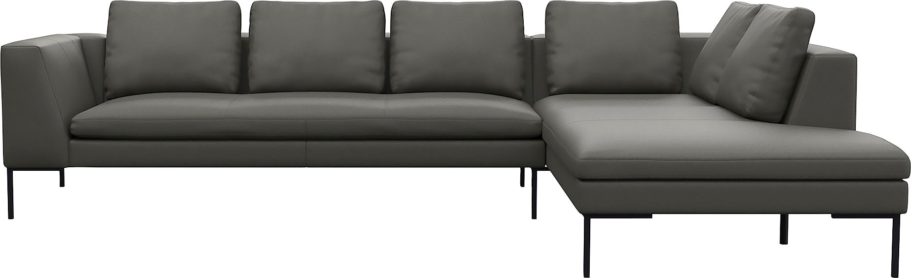 FLEXLUX Ecksofa "Loano", modernes Sofa, frei im Raum stellbar, lose Kissen, Kaltschaum im Sitz von Flexlux