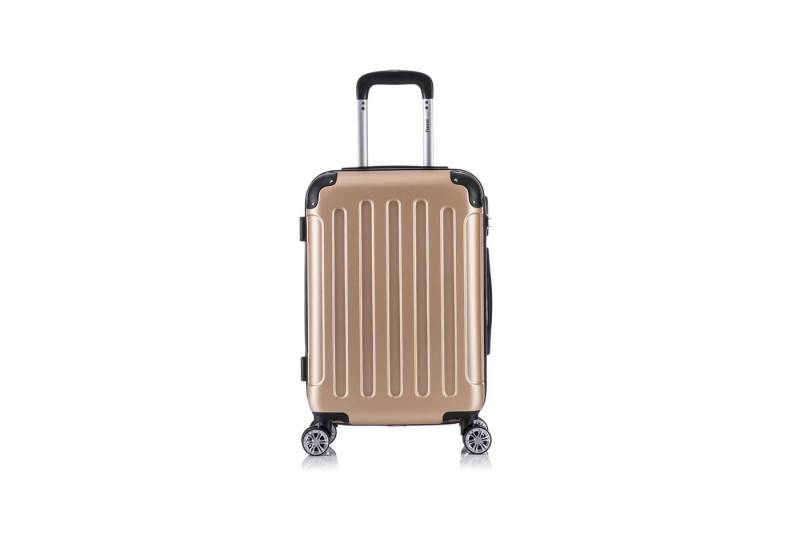 Flexot Hartschalen-Trolley F-2045 Kofferset, 360° Rollen, robuster Reisekoffer, Bordcase, 4 Rollen, Robuster und moderner Koffer mit vier 360° Rollen und Zahlenschloss von Flexot