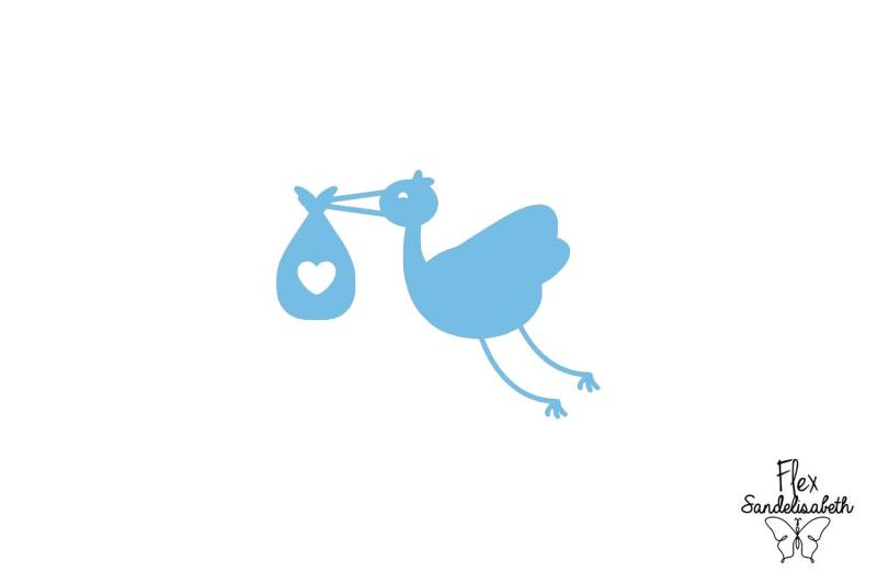 Baby Storch Geburt Angewendet Flex Bügelbild Farbe Und Größe Ihrer Wahl von Flexsandelisabethpro