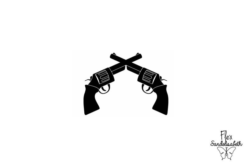 Colt Revolver Cowboy Pistolen Bügelbild Flex Applikation Farbe Und Größe Ihrer Wahl von Flexsandelisabethpro