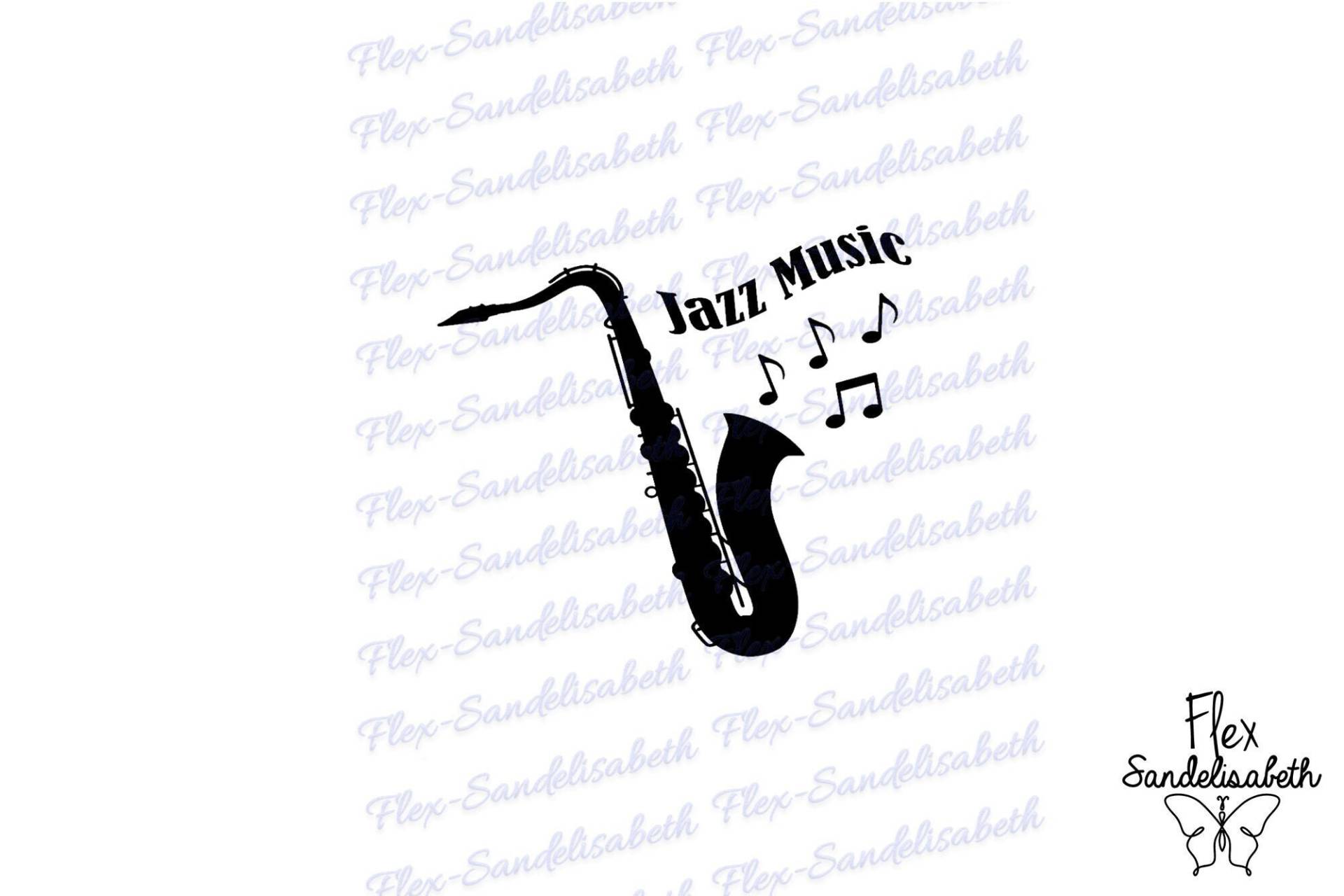 Jazz-Saxophon Musikinstrument Applikation Flex Bügelbild Transfer Farbe Und Größe Ihrer Wahl von Flexsandelisabethpro