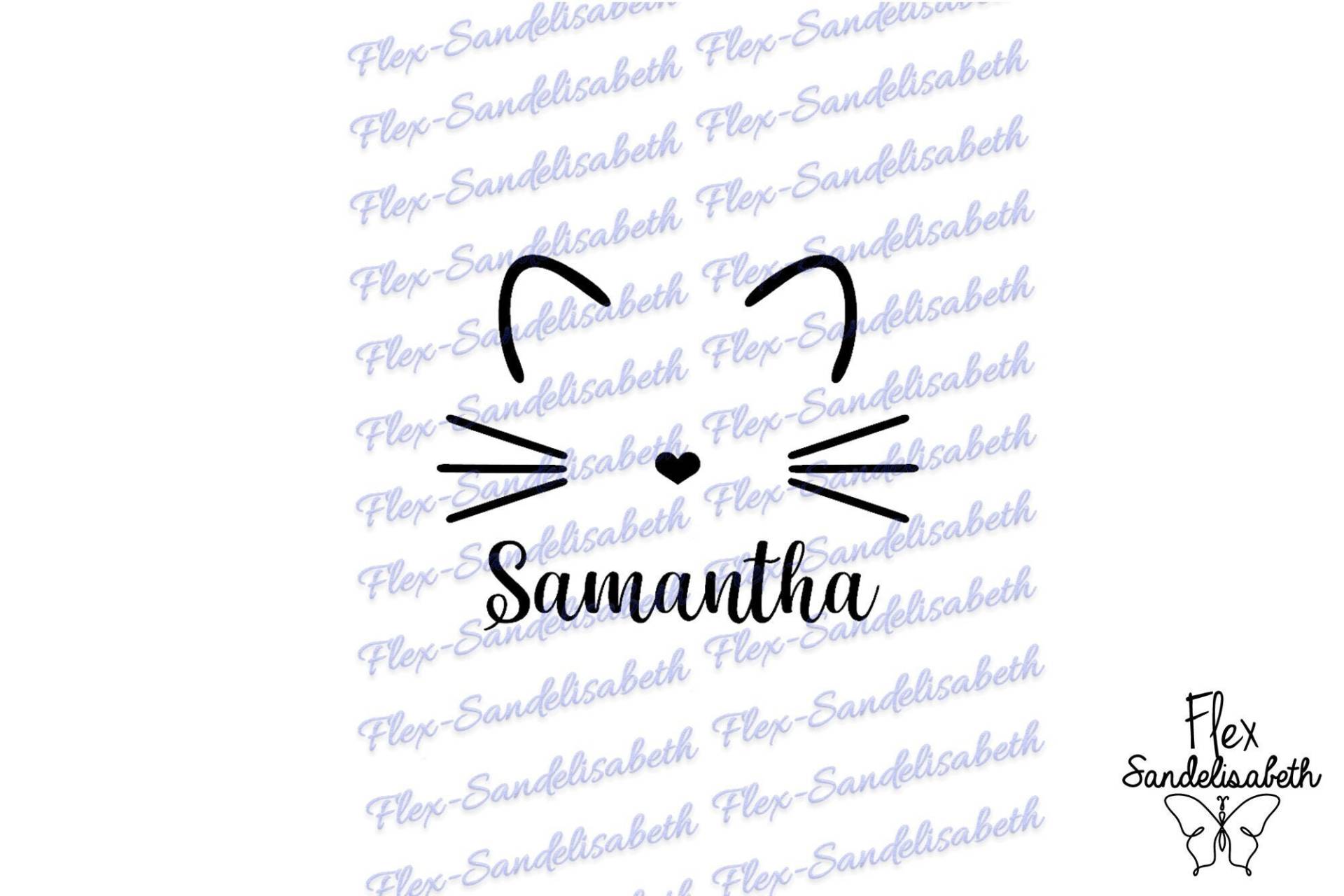 Kätzchen Katze Nase Herz Personalisierter Vorname Flex Bügelbild Farbe Und Größe Nach Wahl Kätzchen Katze Nase Herz Personalisierter Vorname Flex Bügelbild Farbe Und Größe Nach Wahl von Flexsandelisabethpro
