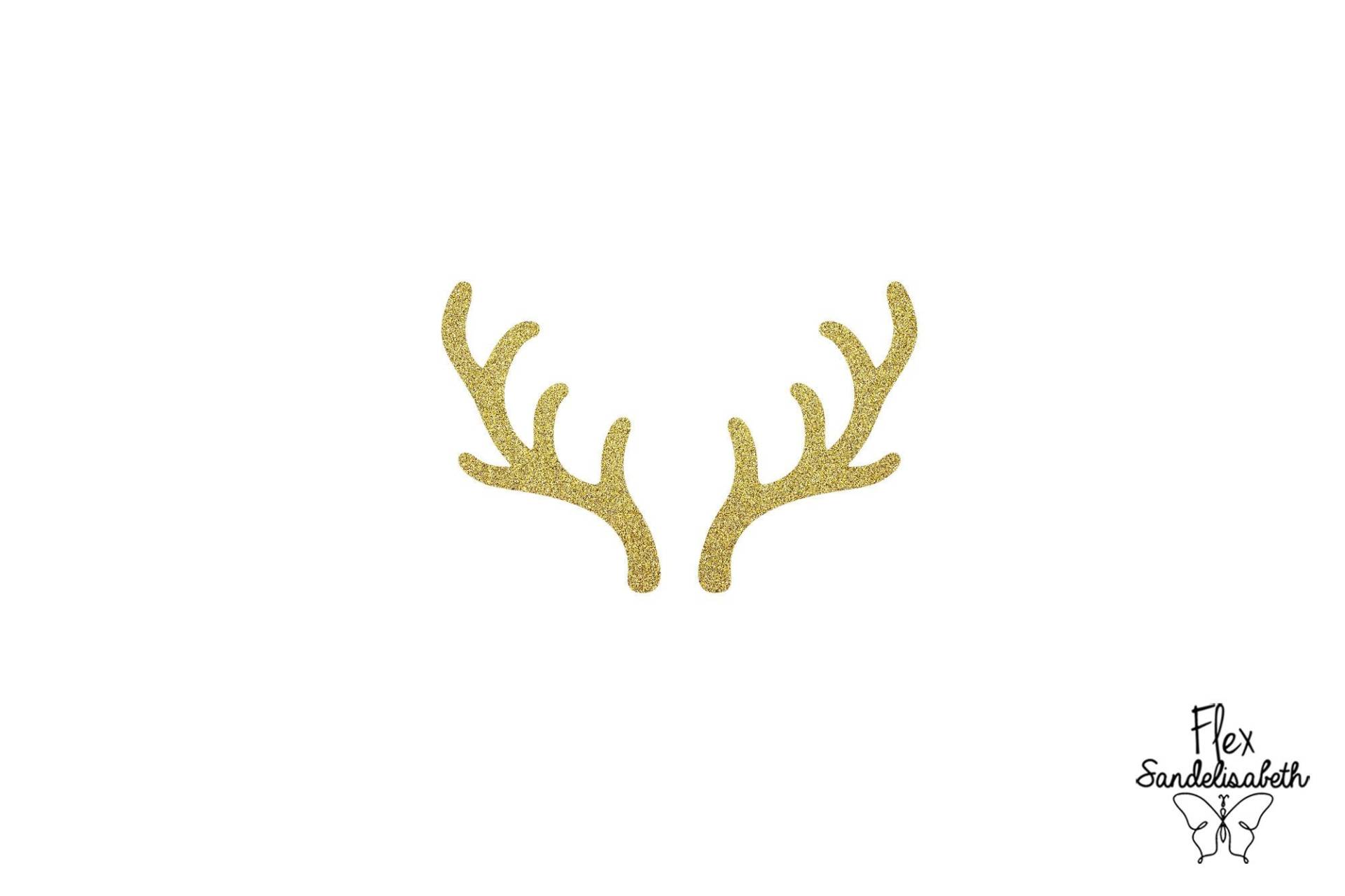 Rentiergeweih Weihnachten Hirsch Elch Applikation Flex Bügelbild Größe Und Farbe Ihrer Wahl von Flexsandelisabethpro