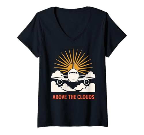 Damen Flugbegleiter Kabinenpersonal Life Aviation Lifestyle T-Shirt mit V-Ausschnitt Damen Flugbegleiter Kabinenpersonal Life Aviation Lifestyle T-Shirt mit V-Ausschnitt von Flight Crew Pride Travel Job Airline Uniform