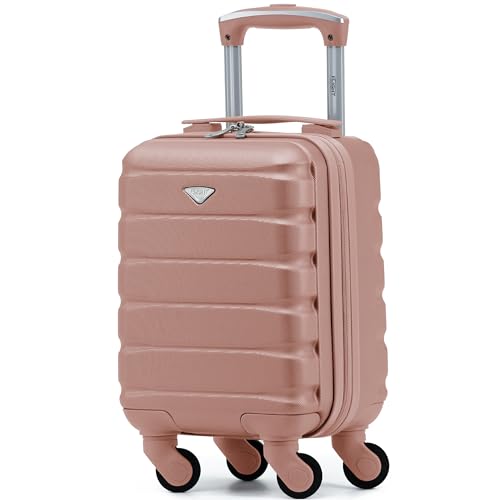 Flight Knight Childrens Lightweight 4 Wheel Hard Case Suitcase - Approved with No Extra Charges for easyJet, Ryanair and Many More - Kids Cabin Carry On Hand Luggage 40x20x25cm von Flight Knight
