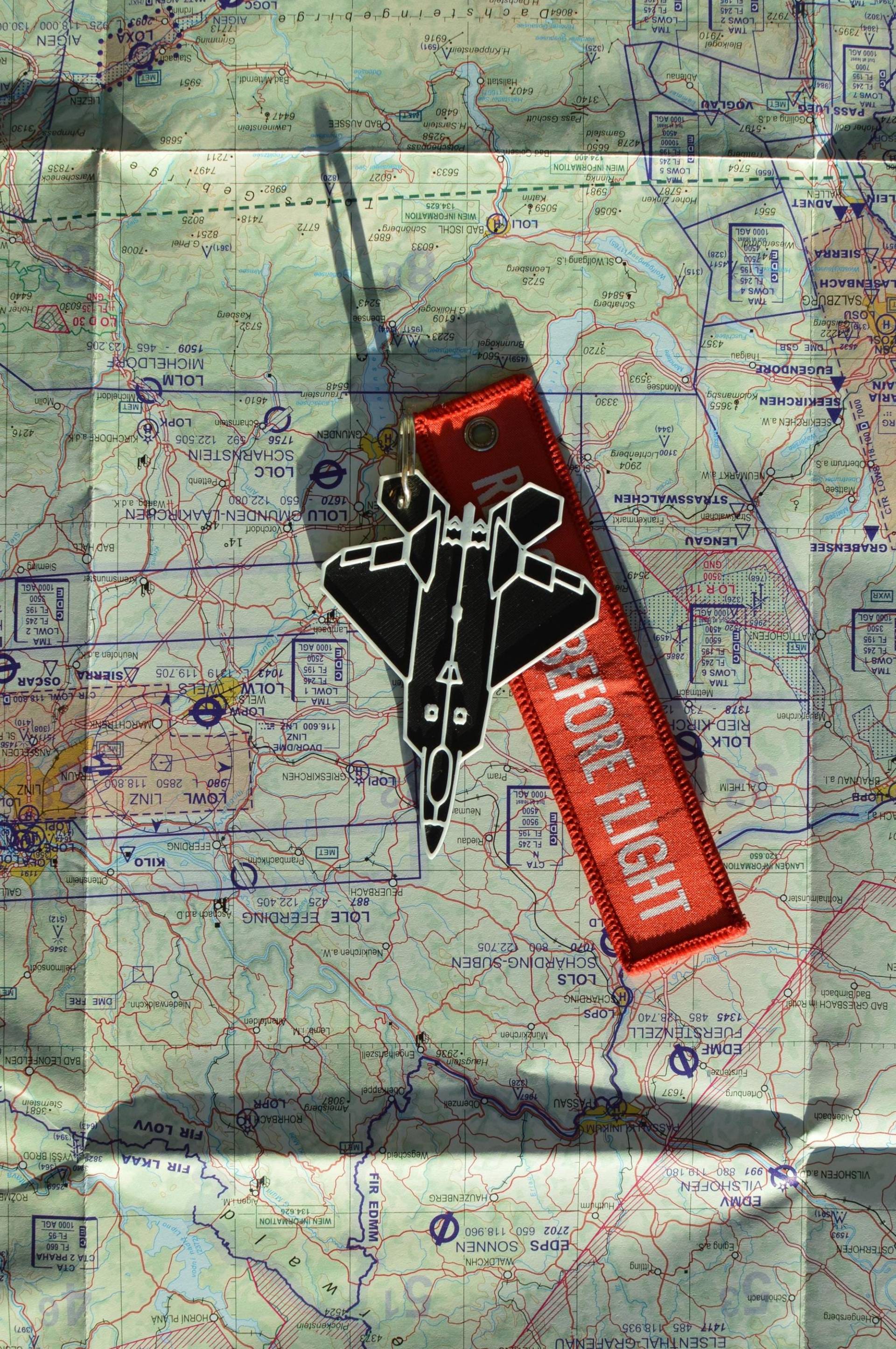 F-22 Raptor Keychain - Stealth Jet Airplane Model Gift von FlightKeys