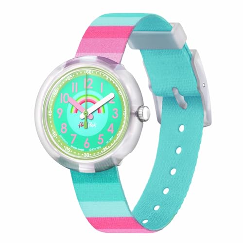 Flik Flak Mädchen Analog Quarz Uhr mit Stoff Armband FPNP014 von Swatch