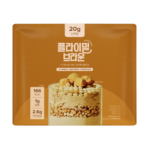 Flimeal - Protein Shake - 45g x 7packs - Brown17 Grains von Flimeal