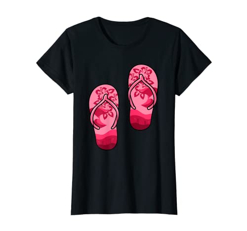 Damen Flip Flop Design mit Blumen T-Shirt Damen Flip Flop Design mit Blumen T-Shirt von Flip Flop Shirts For Tourists