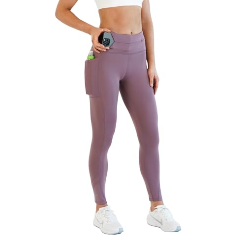 FlipBelt - Damen Sportleggings mit Fächern - Sporthose mit integriertem Laufgürtel - Flieder - M von FlipBelt
