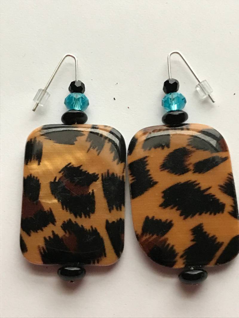 Ohrringe - Leoparden-Print Ohrringe - Leoparden-Print von FlippedJewelry