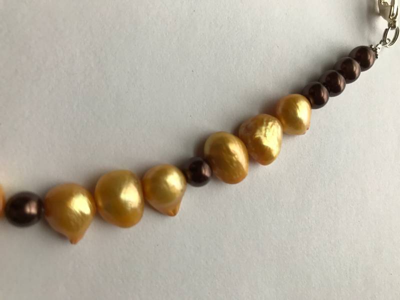 Süßwasser-Perlen Halskette von FlippedJewelry