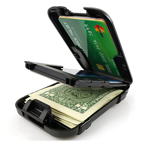 Flipside Wallets 4 RFID-blockierende Geldbörse für Herren mit abnehmbarer Geldklammer – schlank, sicher und knautschfest, Stealth Black, Einheitsgröße von Flipside
